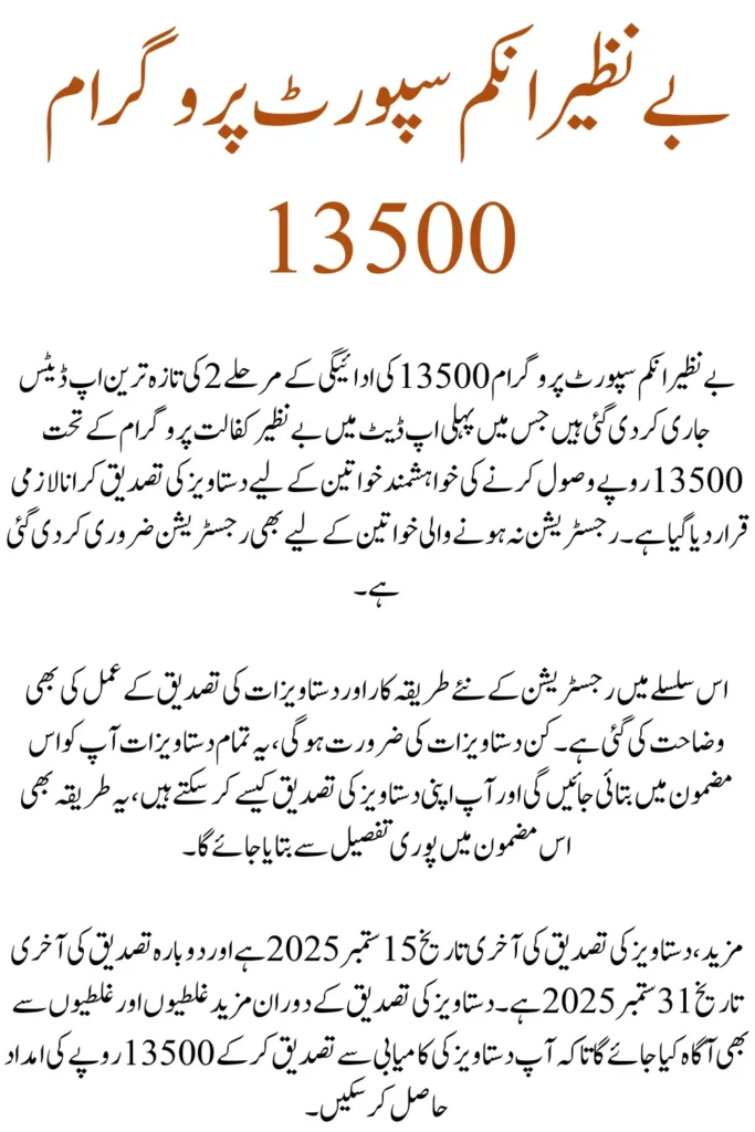 BISP 13500 Payment Phase 2: Latest Updates on Document Verification