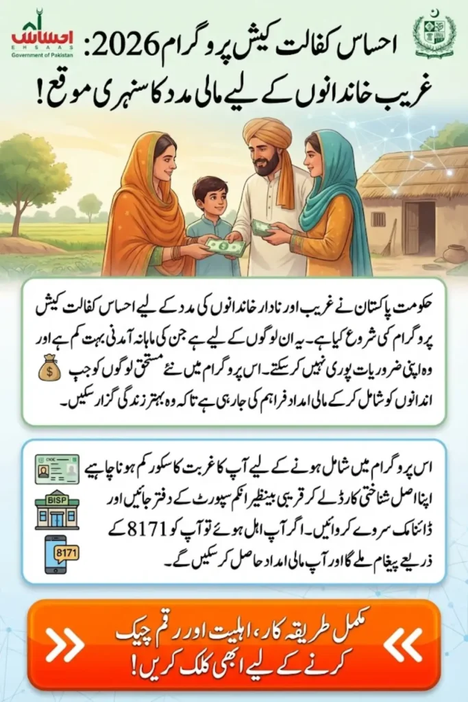 Ehsaas Kafalat Cash Program Online Registration For Poor Families