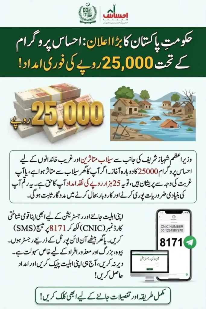 Ehsaas Program 25000 Online Registration Updated Procedure