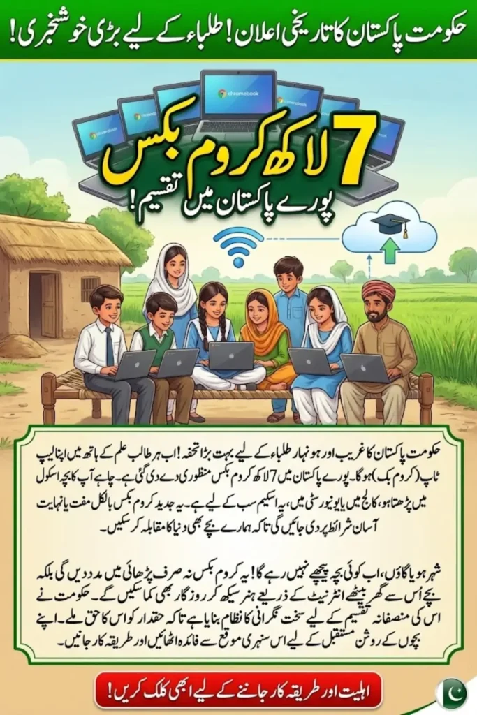7 Lakh Chromebooks 2026 – Transforming Digital Learning for Students Across Pakistan