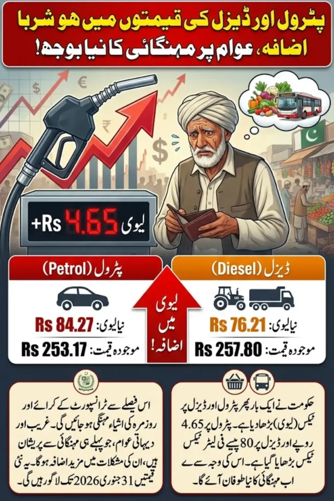 Fuel Prices Pressure Returns: Government Raises Petrol Levy by Rs. 4.65, Diesel Rates Also Affected